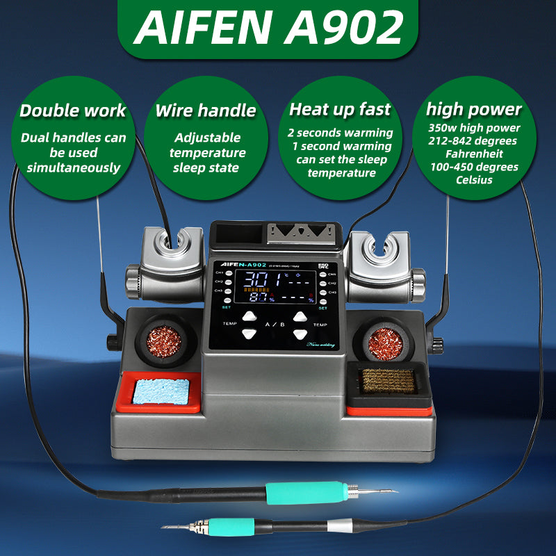 AIFEN A902 dualstation welding workbench, flying wire, mobile phone repair, tin melting soldering station