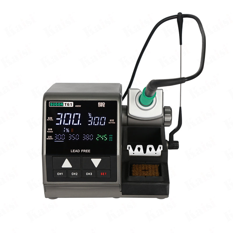 SUGON T61 soldering station 400w high power, suitable for automobile repair and electronic repair, instant tin melting and good motherboard repair effect