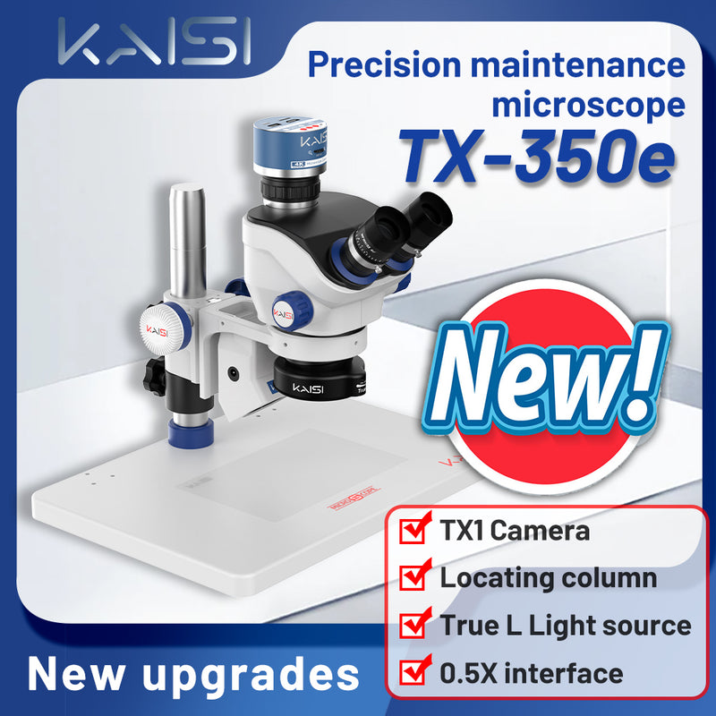 Kaisi 350e 1.3+ microscope mobile phone repair HD trinocular microscope motherboard CPU repair