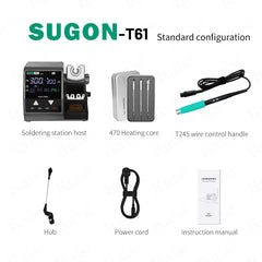 SUGON T61 soldering station 400w high power, suitable for automobile repair and electronic repair, instant tin melting and good motherboard repair effect