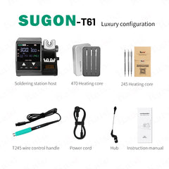 SUGON T61 soldering station 400w high power, suitable for automobile repair and electronic repair, instant tin melting and good motherboard repair effect