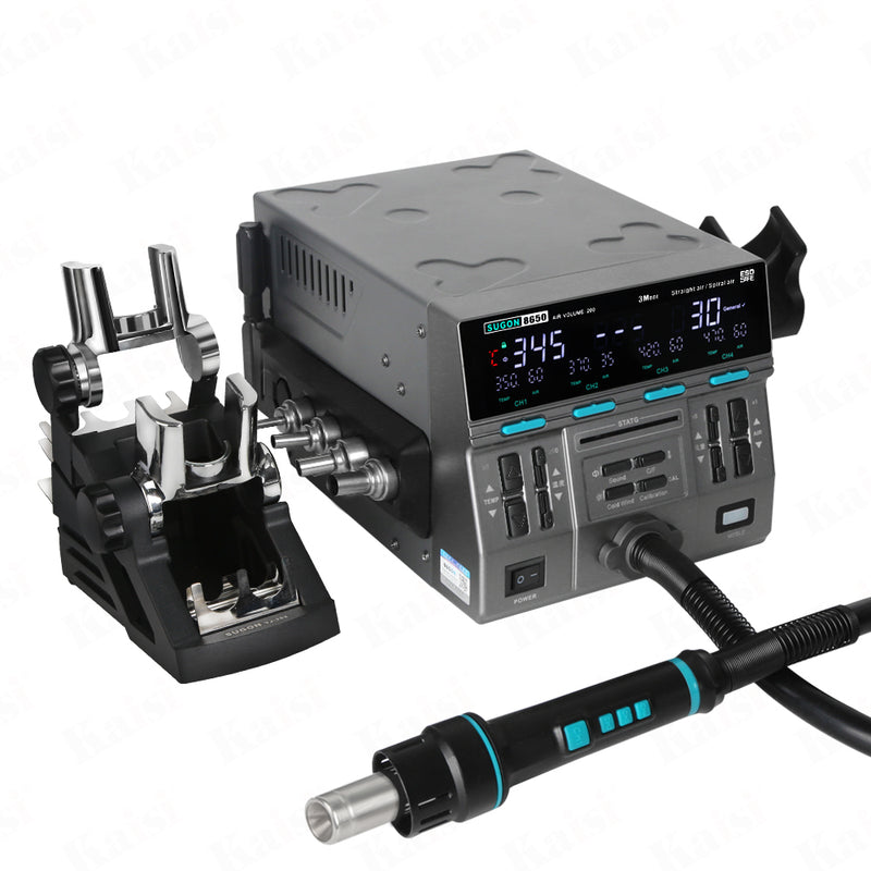 SUGON 8650 hot air gun 3-mode digital display intelligent hot air desoldering station BGA PCB chip repair tool