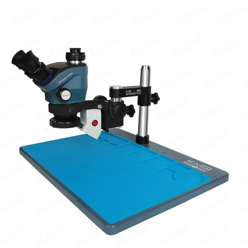 kaisi TX-350Splus7X-50X zoom stereo microscope folding stand large base suitable for mobile phone PCB repair