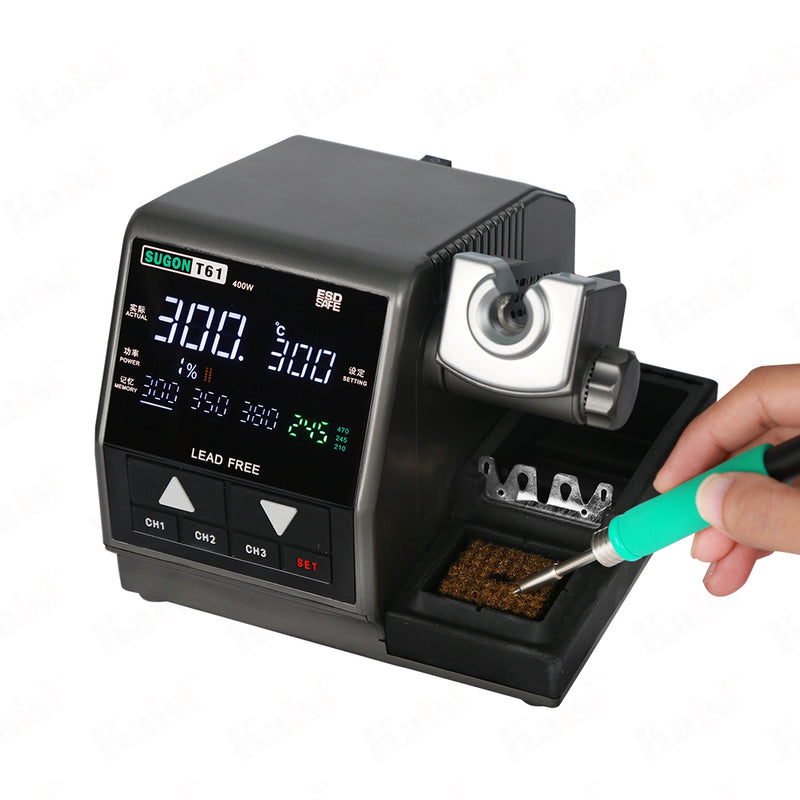 SUGON T61 soldering station 400w high power, suitable for automobile repair and electronic repair, instant tin melting and good motherboard repair effect