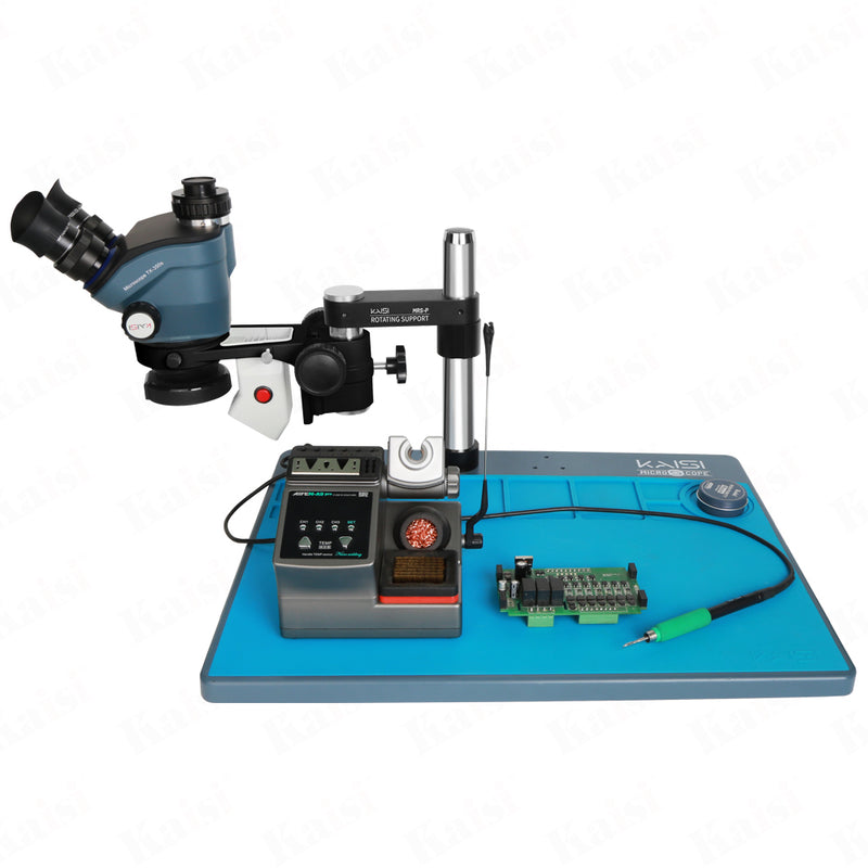 kaisi TX-350Splus7X-50X zoom stereo microscope folding stand large base suitable for mobile phone PCB repair