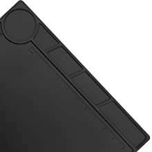 Black silicone pads withstand high temperatures and are made of high quality silicone. This pad is resistant to corrosion and deformation, providing long-lasting soft thermal protection. Black silicone pads are ideal for soldering electronic components or repairing electronic products and circuit boards.